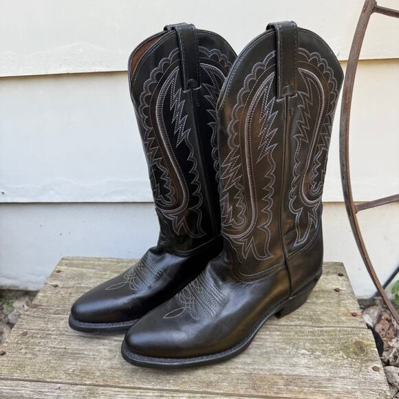 Nocona Jackpot Black 13” Round Toe Cowboy Boots NB5550 Size 8.5D - Picture 4 of 8
